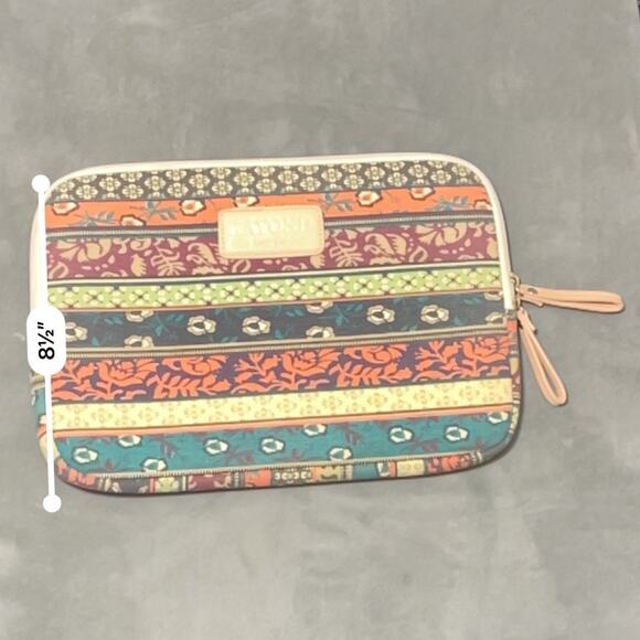 Kayond Canvas Laptop Tablet iPad Zip Up Sleeve Case Multicolor Boho Print - Picture 9 of 10